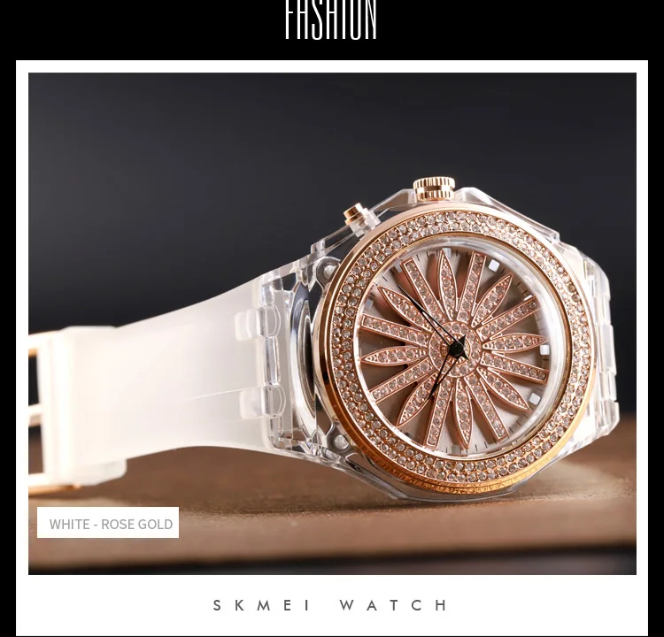 SKMEI Relogio Feminino 1536 модные красочные светодиодный светильник женские кварцевые часы 5 бар водонепроницаемые женские наручные часы