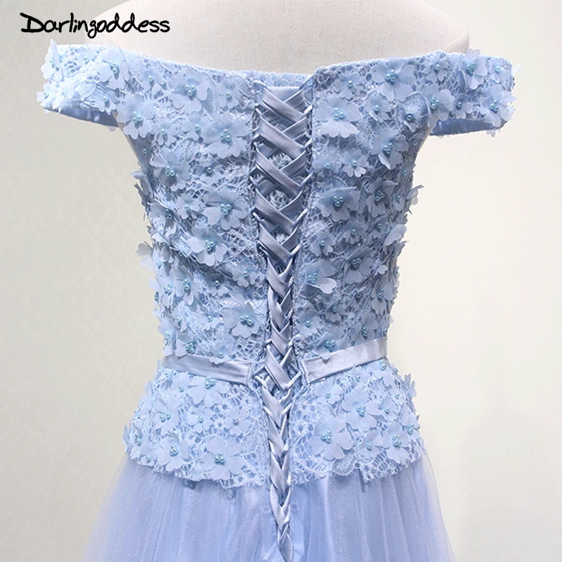 2017 дешевые длинные светло-голубые платья для выпускного вечера элегантные