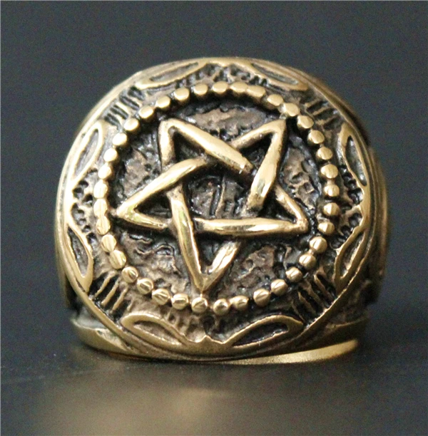 Прямая поставка размер 8 13 Тяжелые Кольца со звездами из нержавеющей стали 316L