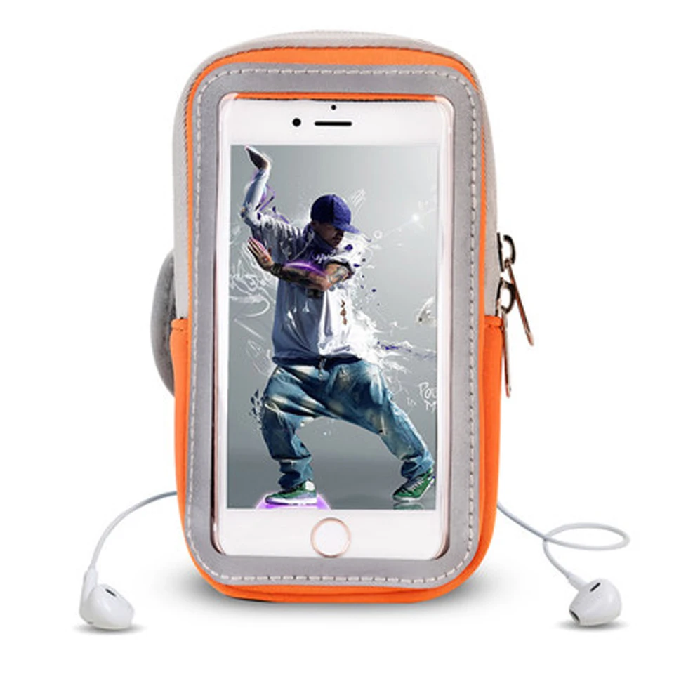 Orange 3 6," нарукавный чехол для занятий спортом и бега для samsung S8 S9 S10 Note 8 9 XiaoMi RedMi Note 7 6 Pro 7A K20 iphone 8 Plus X XR чехол нейлоновые чехлы - Цвет: Orange 3