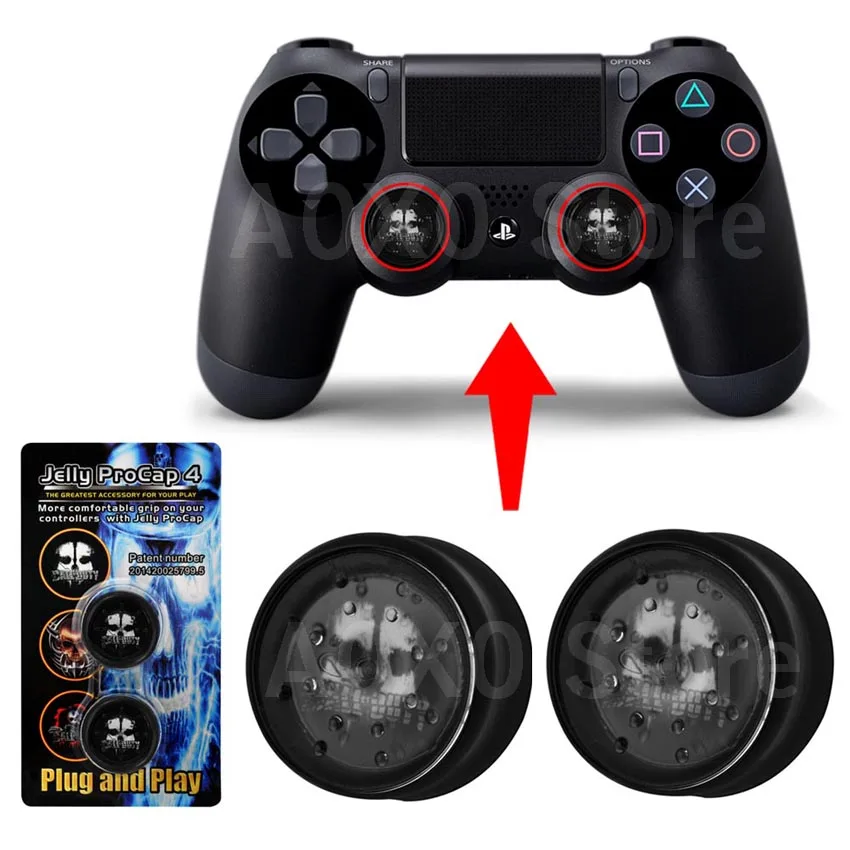 Style 3 ЧЕРЕП Ghost Jelly ProCap для PS4 Dualshock 4 контроллер аналоговый Thumb Stick Grip Защитная крышка кнопки в розницу посылка - Цвет: Style 3