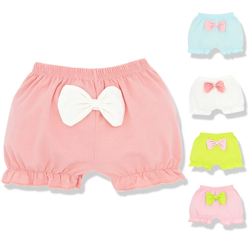 4 шт./Лот Детские хлопковые трусы с бантом|shorts|girls cotton shorts |