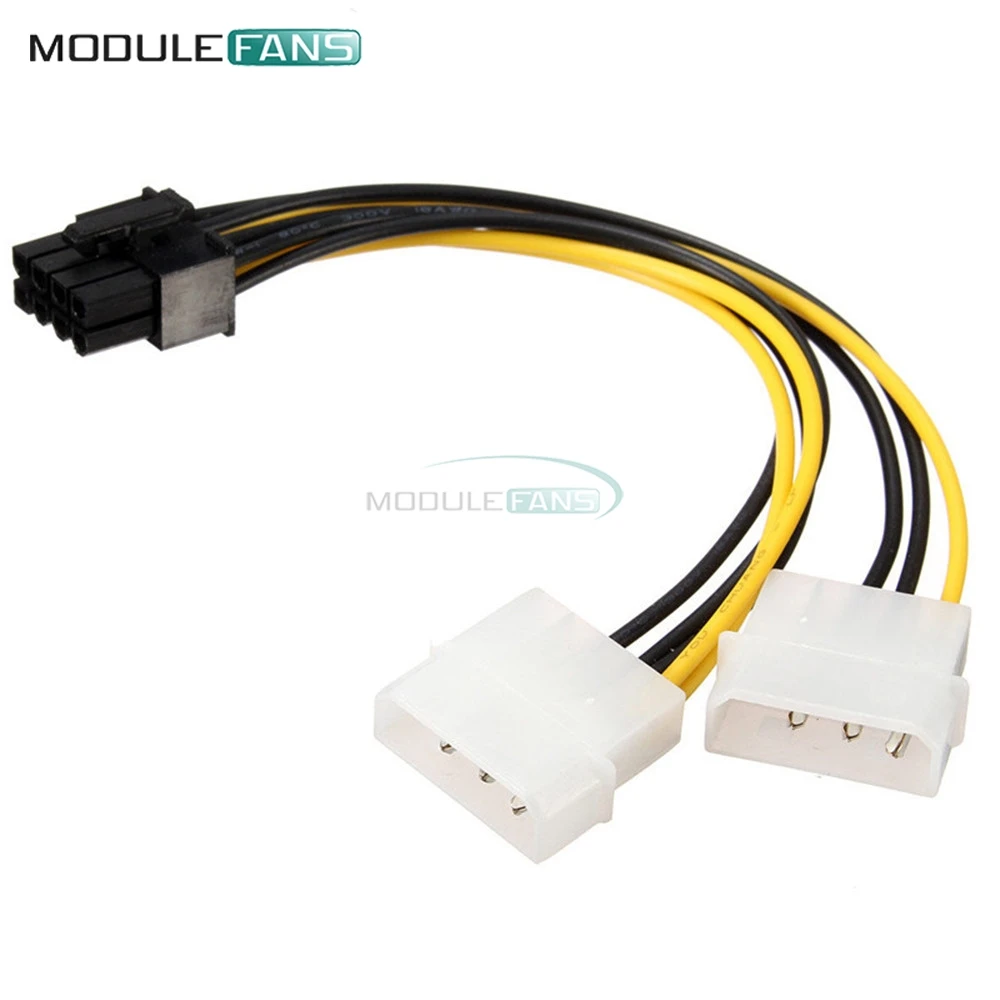 16-сантиметровый/5-дюймовый 8-контактный PCI Express папа-двойной LP4 4-контактный адаптер