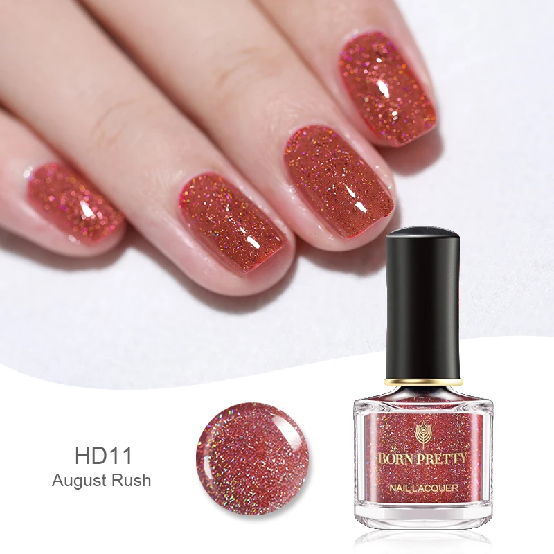 BORN PRETTY лак для ногтей рассеянное лазерное голографическое искусство ногтей Holo Shimmer маникюрный лак 6 мл - Цвет: BP-HD11