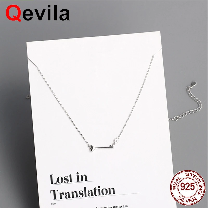 Женское ожерелье с подвеской в виде сердца Qevila ключа из стерлингового серебра 925
