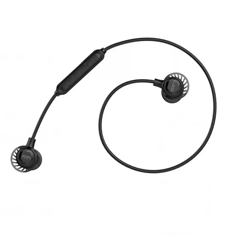 Black Для UiiSii BT118 Беспроводная bluetooth-гарнитура 5,0 Беспроводные наушники с ушами, спортивные наушники с голосовым управлением, умные спортивные наушники-вкладыши IPX5, водонепроницаемые - Цвет: Black