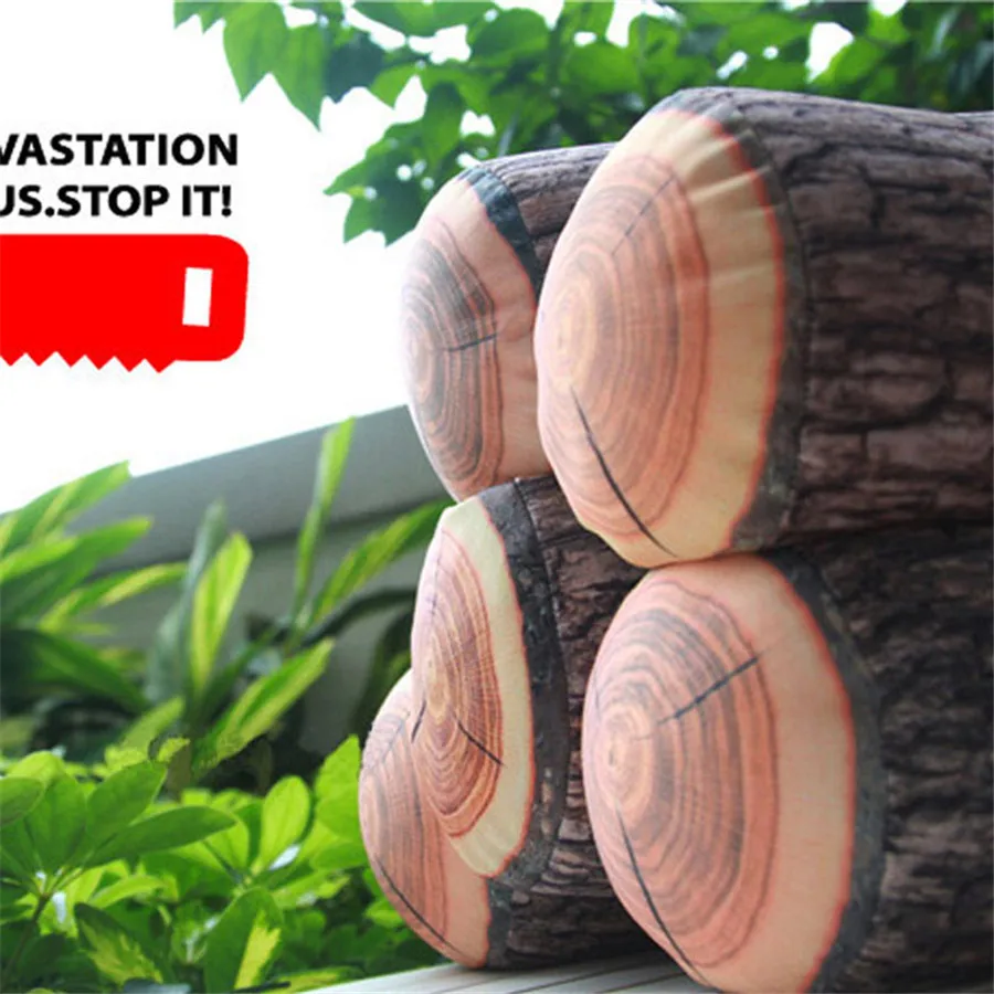 Новая креативная имитация дерева пень деревянный бревно длинная подушка для