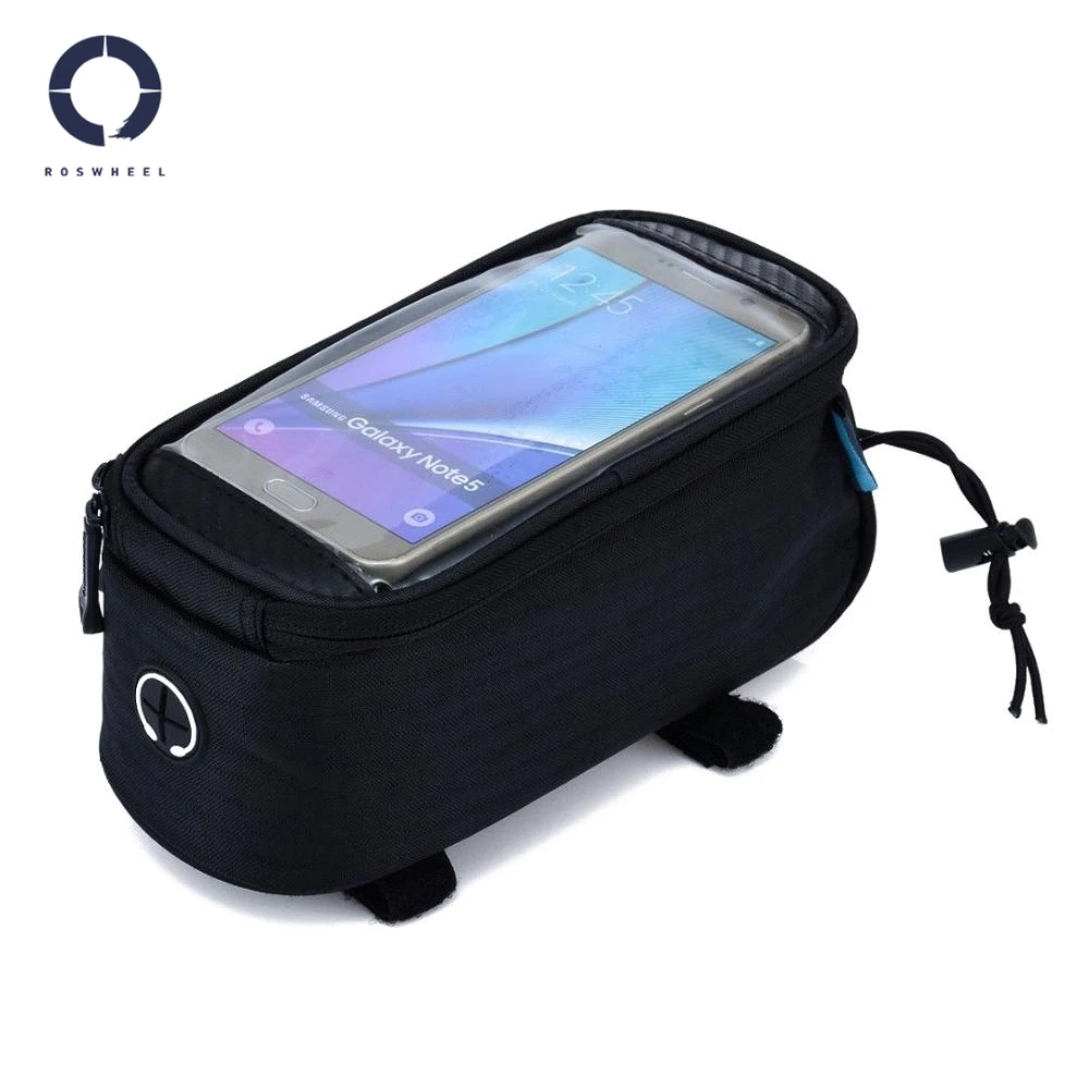 ROSWHEEL Bicycle Tube Bag 12496L-CA5 Portable Bike Frame Front Transparent PVC with Audio Extension Line for 5.5 Cellphone | Спорт и