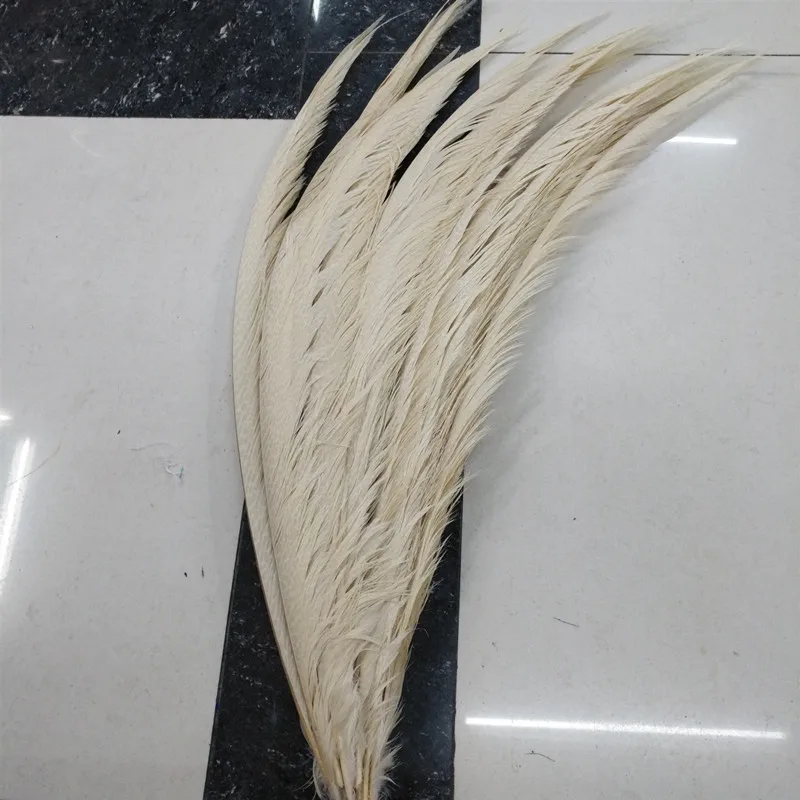 Beautiful white pheasant cover tail feathers 50 pcs long 65-70 cm DIY stage celebration decoration | Дом и сад