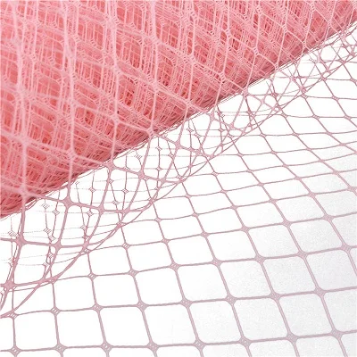 Темно розовый клетка Veiling шляп шляпа вуаль ткань для Для женщин Чародей головной