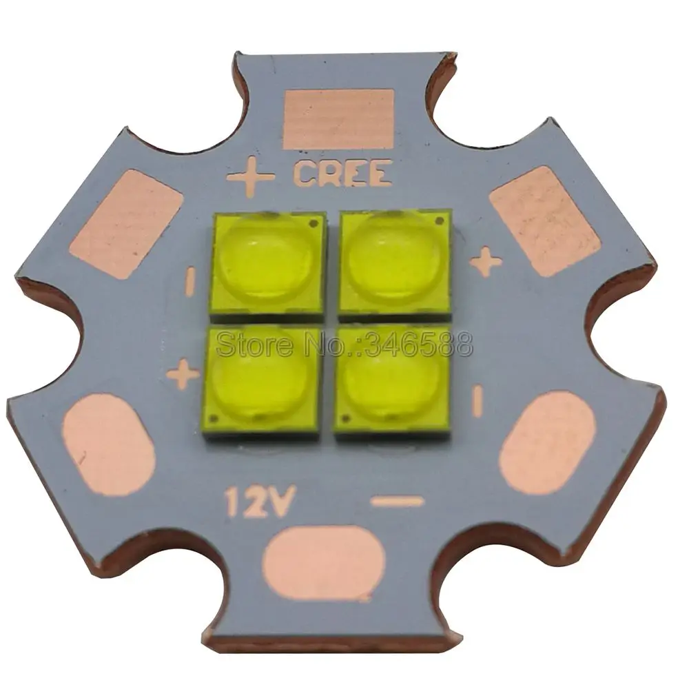 Светодиодный чип излучатель 3 В/6 в/12 В Cree XPG3 4 чипа светодиода 24 Вт холодный белый