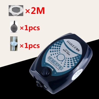 ACO-6602 2.5W Combo Hailea воздушные насосы кислородный насос для аквариума 2 Вт 2,5 Вт 3 Вт 4 Вт 1/2 розетки аксессуары для аквариума воздушный компрессор 220 В США Великобритания Австралия вилка ЕС - Цвет: ACO-6602 2.5W Combo