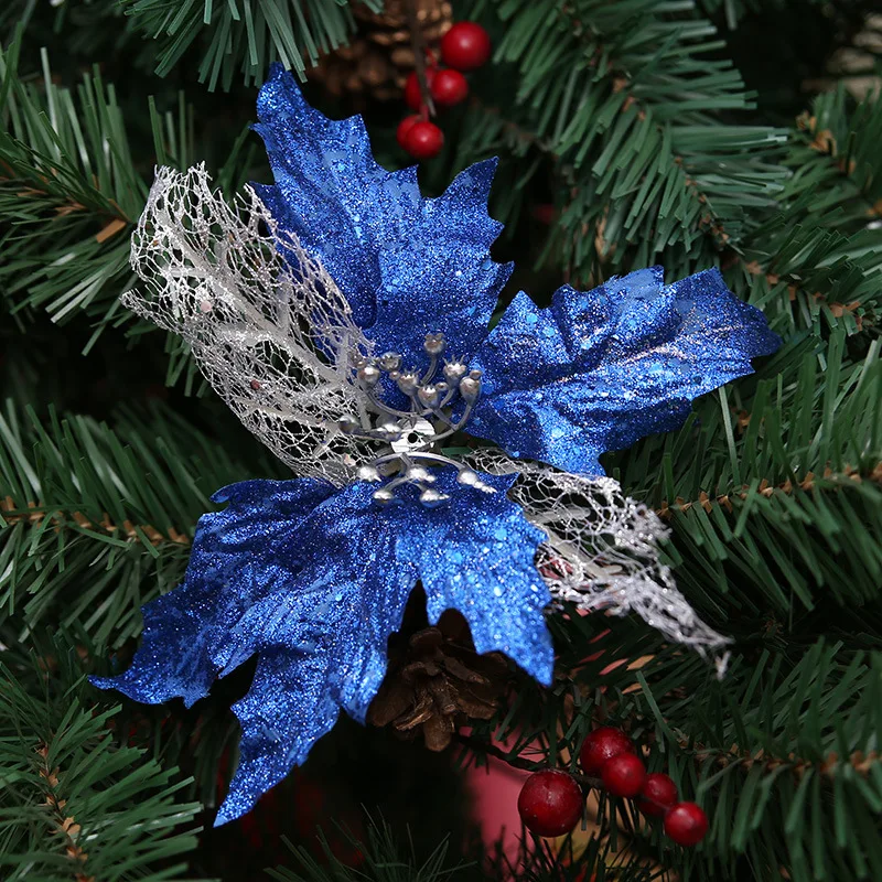 2 шт./Свадебные Рождественские елки рождественские украшения флэш порошок цветок