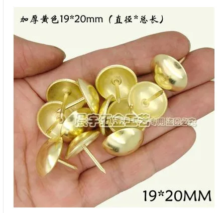 

19MM*20MM Hardware supplies Antique gold color Upholstery Nail Jewelry Gift Wine Case Box Sofa Decorative Tack Stud Pushpin