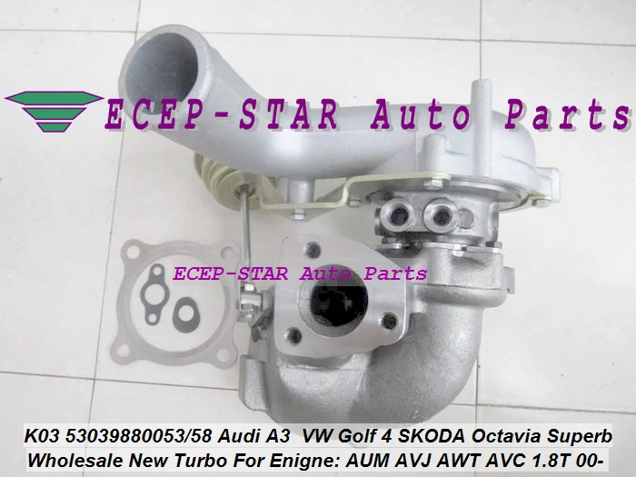 Турбокомпрессор K03 053 058 53039700053 53039700058 для AUDI A3 SKODA Octavia Superb VW Golf IV 1 8 T AUM AVJ AWT ARX ARZ |