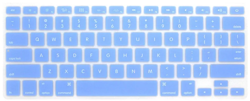 Силиконовый защитный чехол для клавиатуры для Apple Macbook Pro MAC 13 15 Air 13 мягкие наклейки на клавиатуру 9 цветов