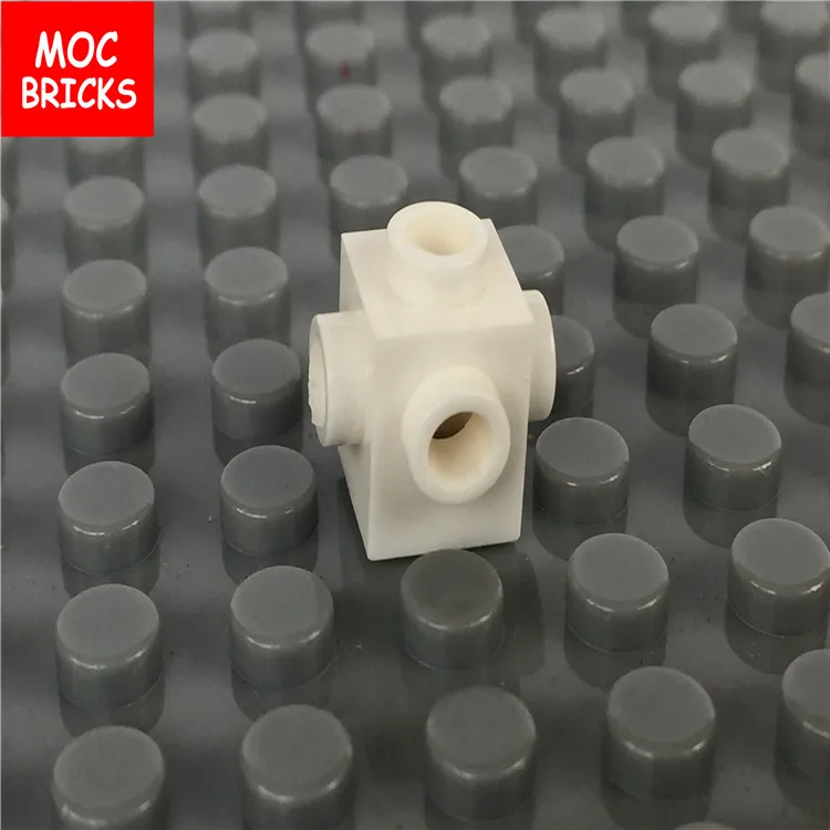 Конструктор MOC 20 шт./лот сделай сам новый белый и черный кирпич 1x1 с 4 ручками