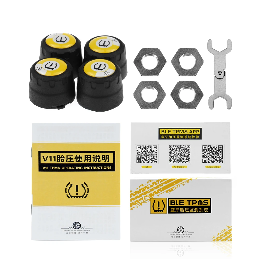 2019 TPMS Bluetooth 4 0 Универсальный внешний датчик давления в шинах V11B Поддержка IOS Android