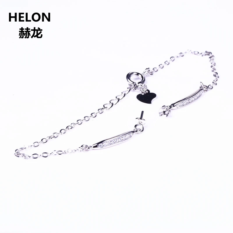 Женский браслет-цепочка из стерлингового серебра 925 пробы с полузакрепкой