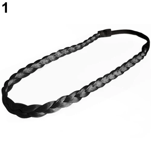 Hot 4 Colors Braided Stretch Elastic Hair Band Headband Barrette Sticker Accessories 8M7R |