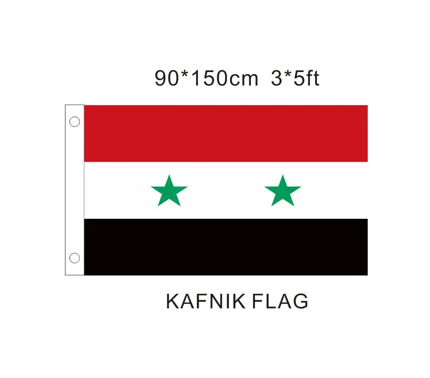 Кафник большой флаг Сирия 90x150 см 100% полиэстер национальный спортивные и домашние