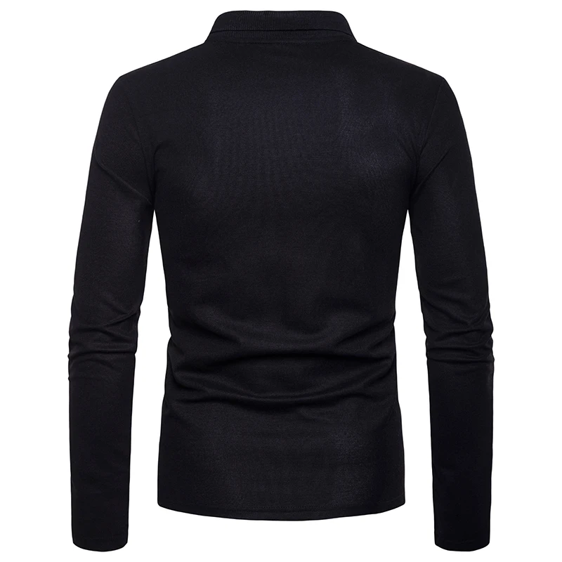 Covrlge 2018 High Quality Tops&ampTees Men's Polo Shirts Business Fashion Autumn Slim Fit Style Long Sleeve Shirt Men MTP102 | Мужская