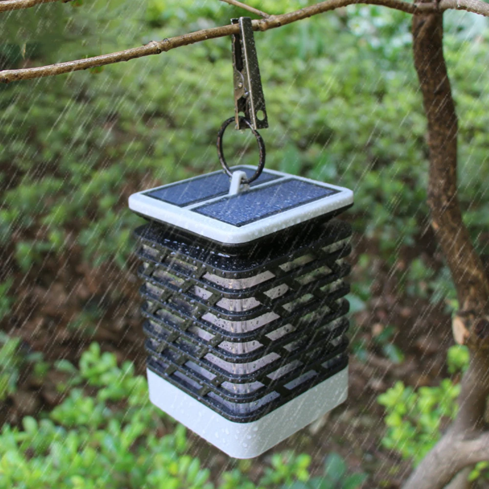 LED Solar Hanging lanterns light Waterproof Solar LED Flame Light Blinking Lawn Lamp outdoor garden decoration lighting ip65