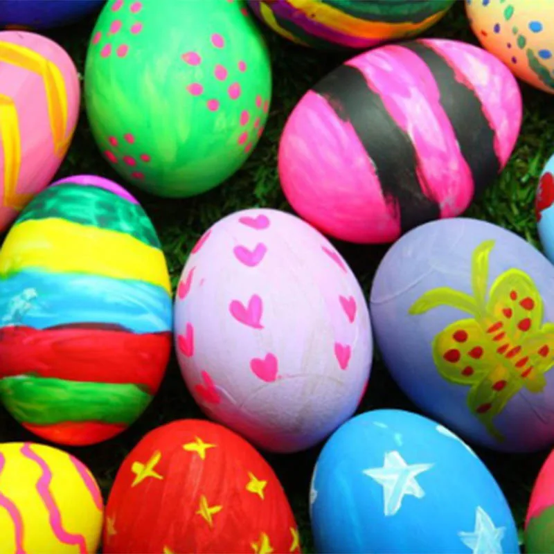 Лидер продаж 1 шт. Деревянное яйцо имитация яиц ручная роспись пасхальное детские