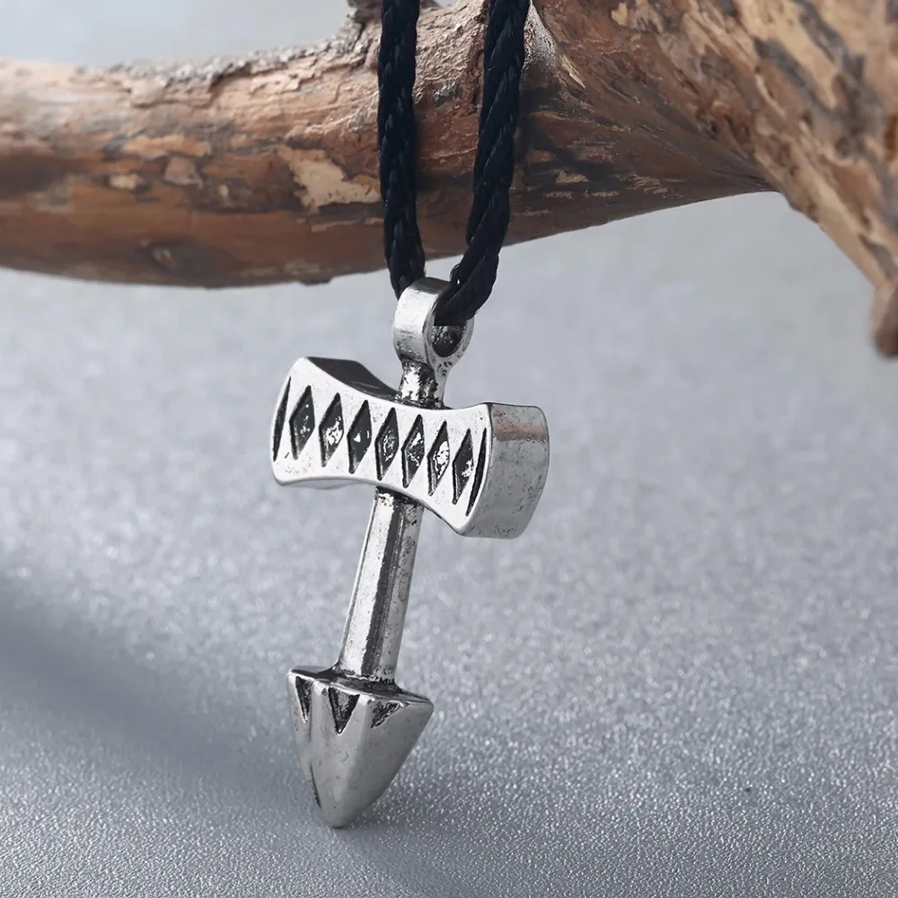 Женское винтажное ожерелье Mjolnir массивное с топором из Перу молотом Тора