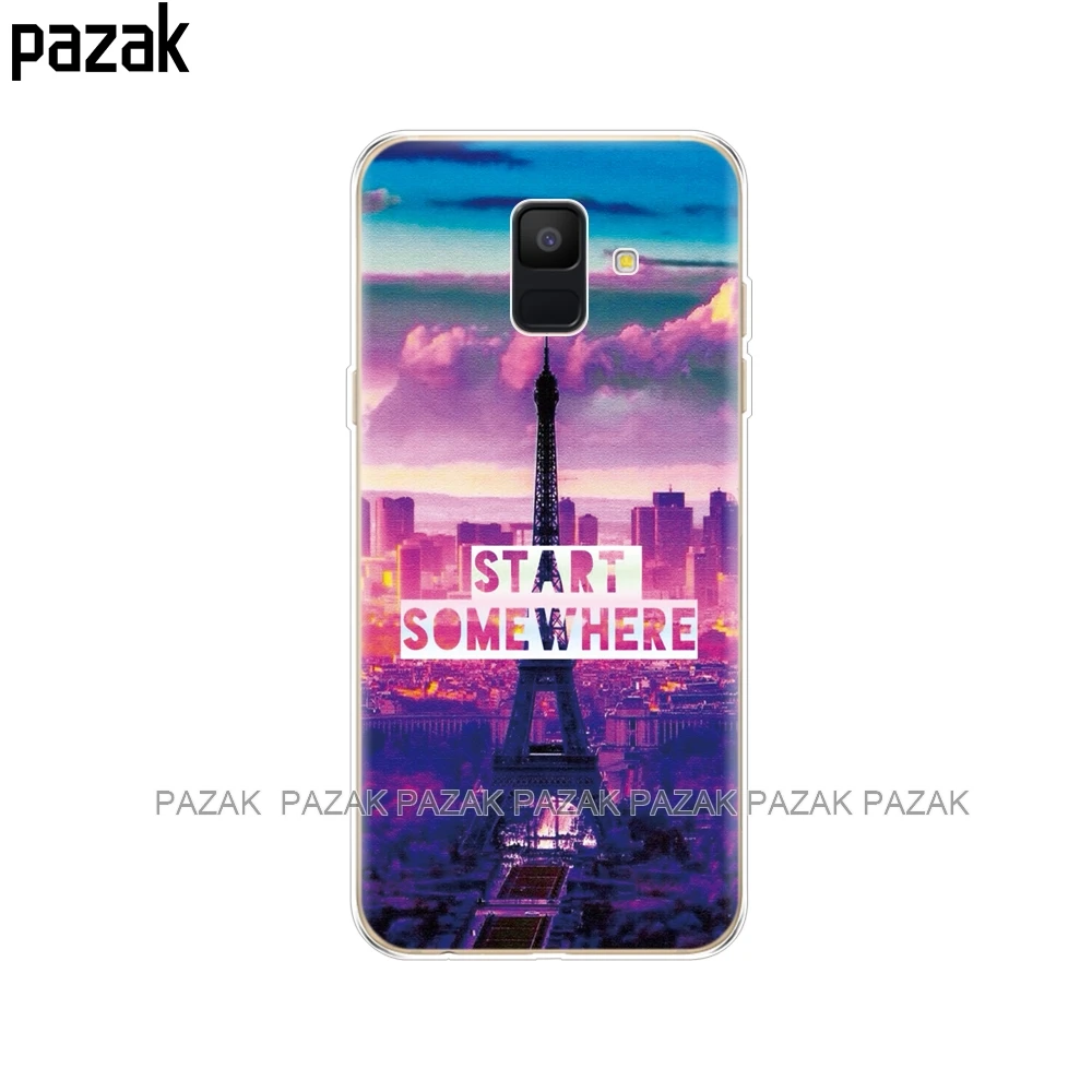 61349 Силиконовый чехол для samsung Galaxy A6 чехол Dual SIM SM A600 A600F для samsung A6 plus A605 A605F защитный чехол с узором - Цвет: 61349