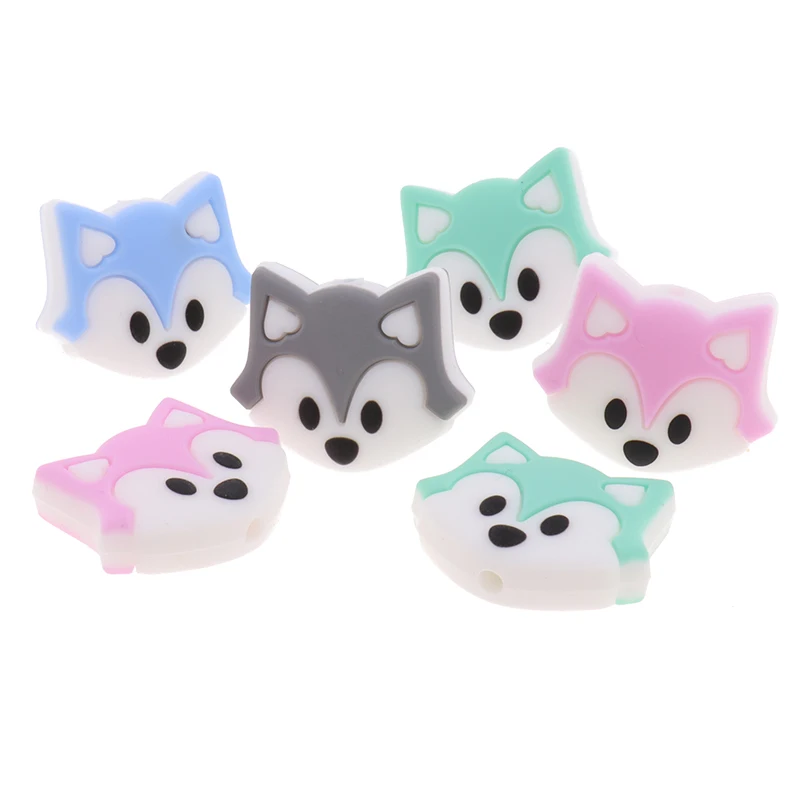 Mini 10pcs Unicorn Silicone Baby Teether Beads BPA Free Newborn Bitting Jewelry Accessories DIY Infant Teething Necklace Koala