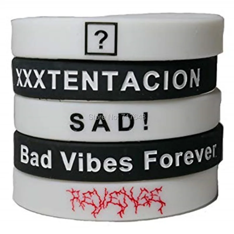 1 шт. Xxxtentacion силиконовые браслеты резиновые браслеты-манжеты Бесплатная доставка