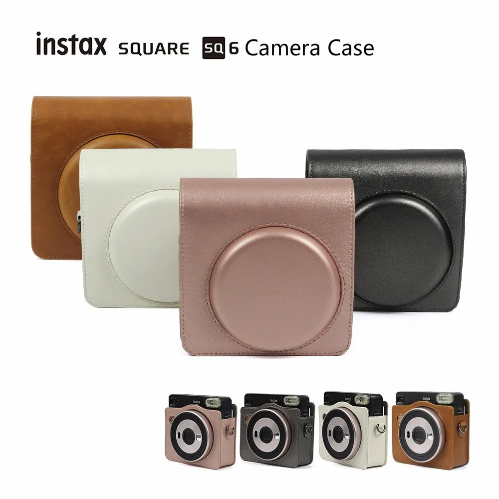 Квадратный чехол для камеры FUJIFILM Instax SQ6 Винтажный из искусственной кожи сумка с
