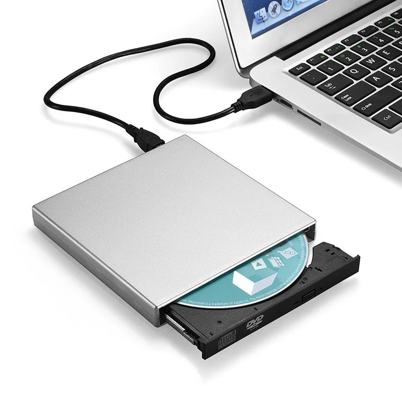 USB2.0 Внешний DVD комбинированный CD RW привод ROM драйвер для ПК/ноутбука черный