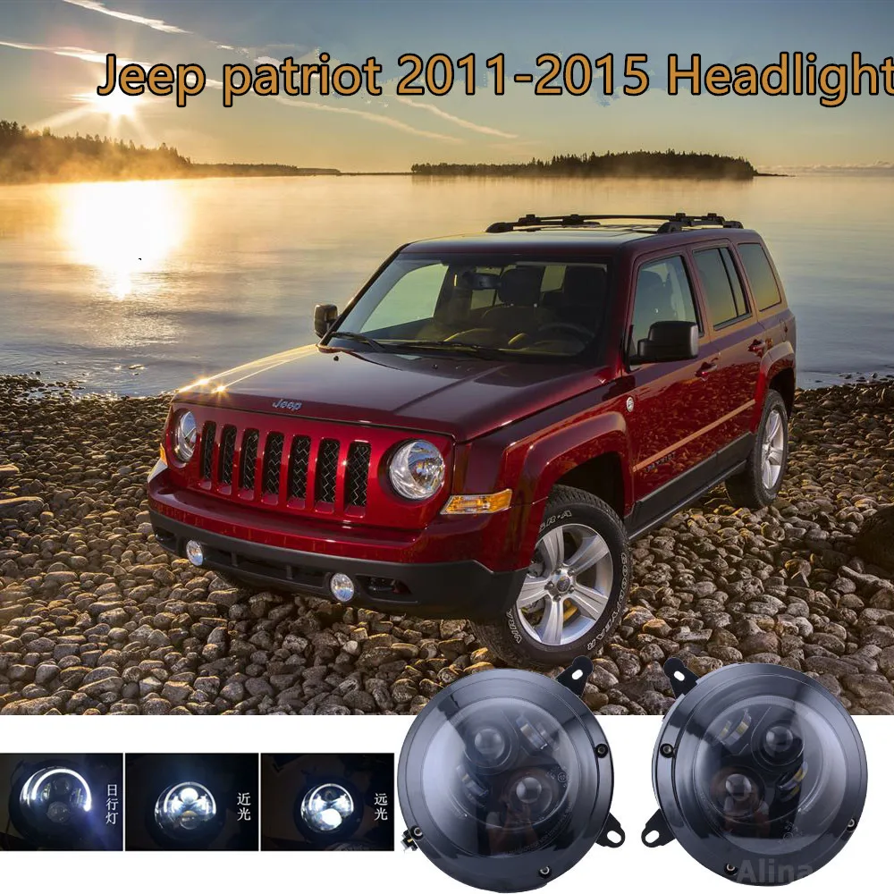 Светодиодный фары для Jeep Patriot 2011-2015 светодиодный DRL проектор в сборе сменная Hid