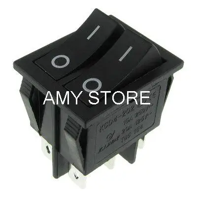 AC 16A/250V 20A/125V двойной 6 Pin SPDT вкл./вкл. Лодка кулисный переключатель Blk 27x21mm
