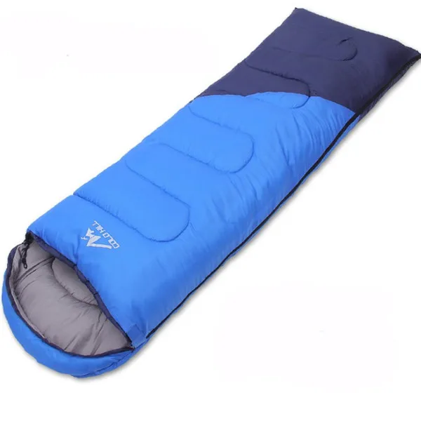 1.7 KG blue Высокое качество кемпинг спальный мешок 220*75 см хлопковая подкладка спальные мешки+ компрессионная сумка Водонепроницаемый Портативный S506 - Цвет: 1.7 KG blue