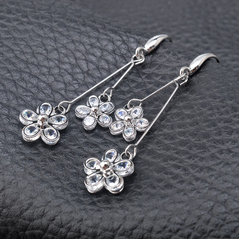 Женские длинные серьги MZC с серебряным покрытием женские Украшения