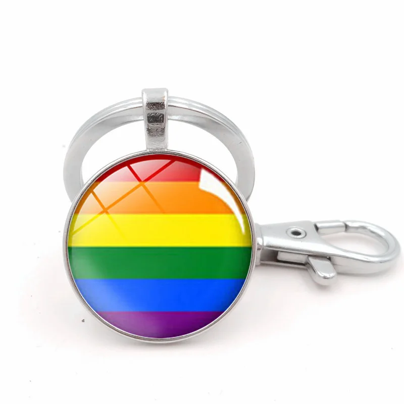 Gay Pride Радужный Флаг кабошон с фото стеклянный кулон брелок ЛГБТ ювелирные