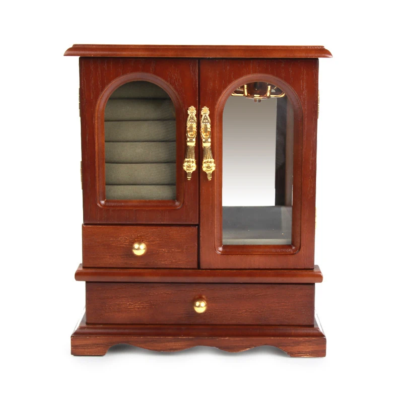 

Jewelry Box Watch Box Bead Earring Ring Necklace Jewelry Storage Box Wooden Jewelry Organizer