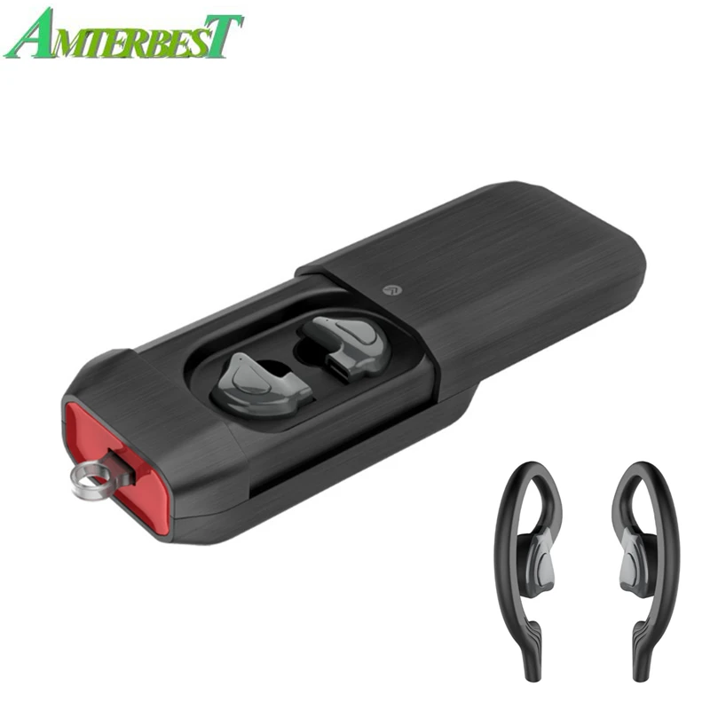 

Беспроводная Bluetooth-гарнитура AMTERBEST, TWS Q9, с функцией зарядки