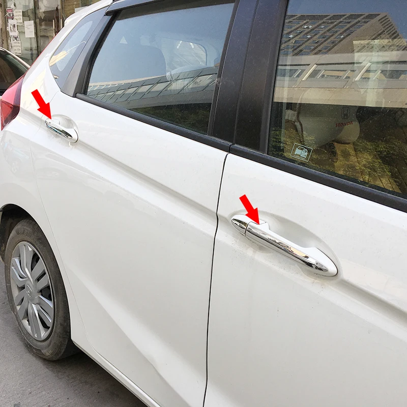 Для HONDA FIT JAZZ 2014 2015 2016 2017 2018 нержавеющая сталь корпус автомобиля Стайлинг крышка