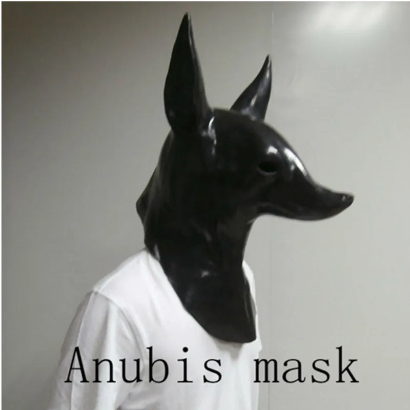 Горячая латексная маска реквизит страшный ужас греческая Анубиса|Маски для