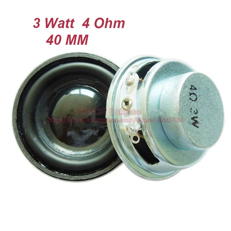 (2 шт./лот) 4 Ом 3 Вт громкий динамик 40 мм 22 Внутренняя магнитная 13 звуковая катушка