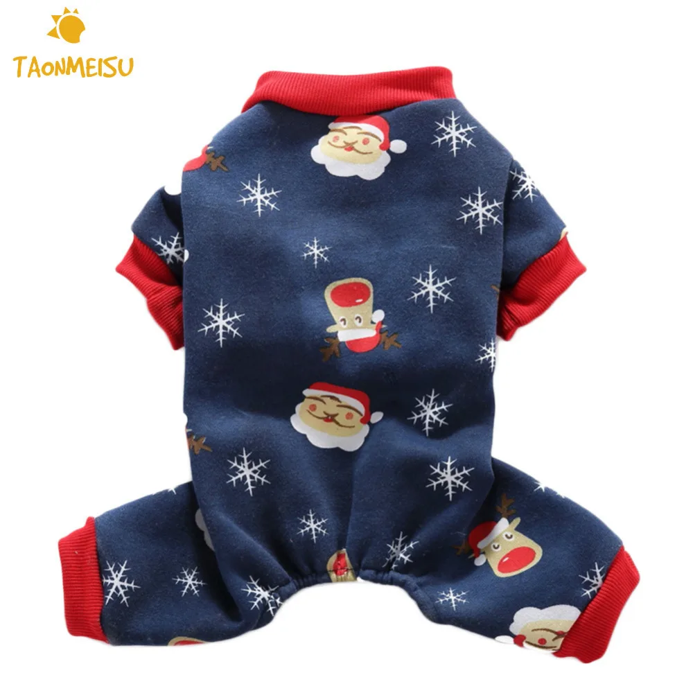 TAONMEISU/Рождественская Пижама с собакой зимняя теплая одежда Санта-Клауса четырьмя
