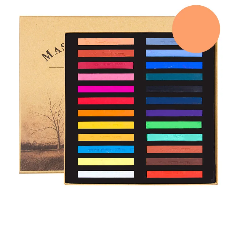 24 COLORS Пастельный карандаш окрашивающий краситель для волос товары для рукоделия 12/24/36/48 Цвета мягкий мастера Пастель Цветной для рисования мелом - Цвет: 24 COLORS