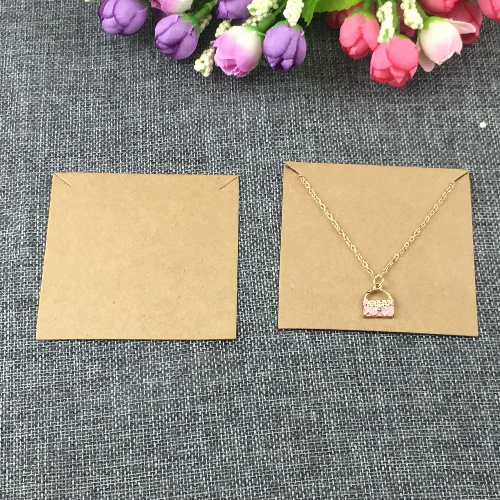 Карточки подвески из крафт бумаги 200 шт./лот пустые коричневые карточки для