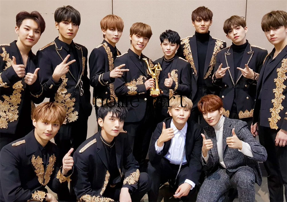 Корейская группа seventeen плакат ясное изображение наклейки на стену украшение дома хорошее качество печать белая бумага с покрытием домашний арт бренд