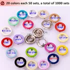 1000 комплектов экологически чистых качественных красок 9,5 мм полые 20 цветов металлическая латунная пряжка оптовая продажа детских кнопок