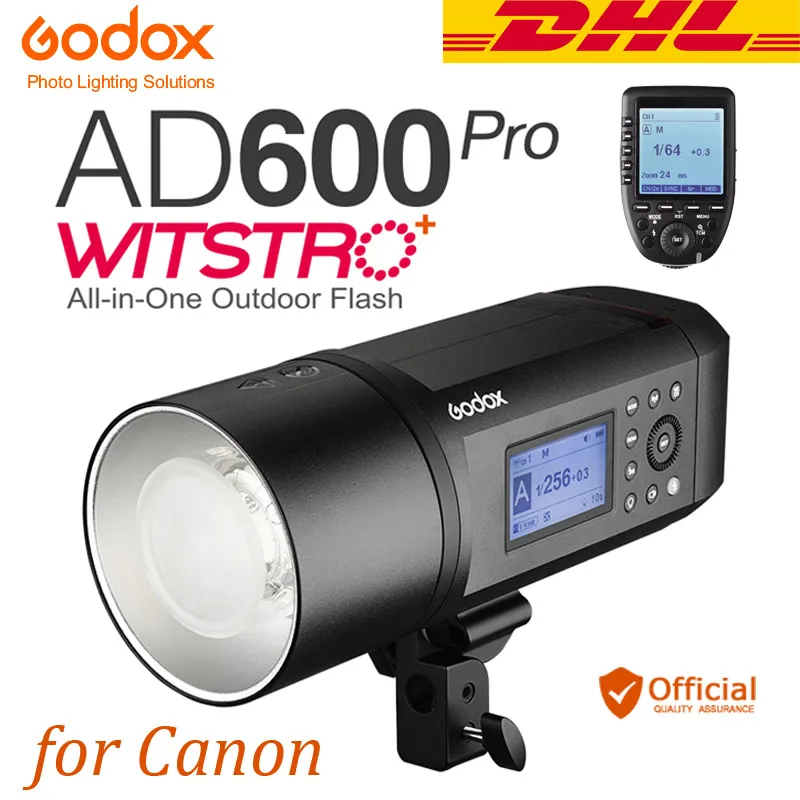 

Godox AD600Pro WITSTRO Outdoor Flash Li-on Battery TTL HSS 2.4G Wireless X System for Canon 5D Mark III IV 6D Mark II 70D 1D